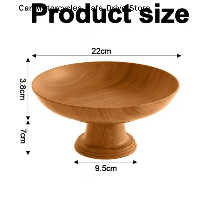 CMNordic Retro Simulation Wood Snack Fruit Tray Detachable Plate