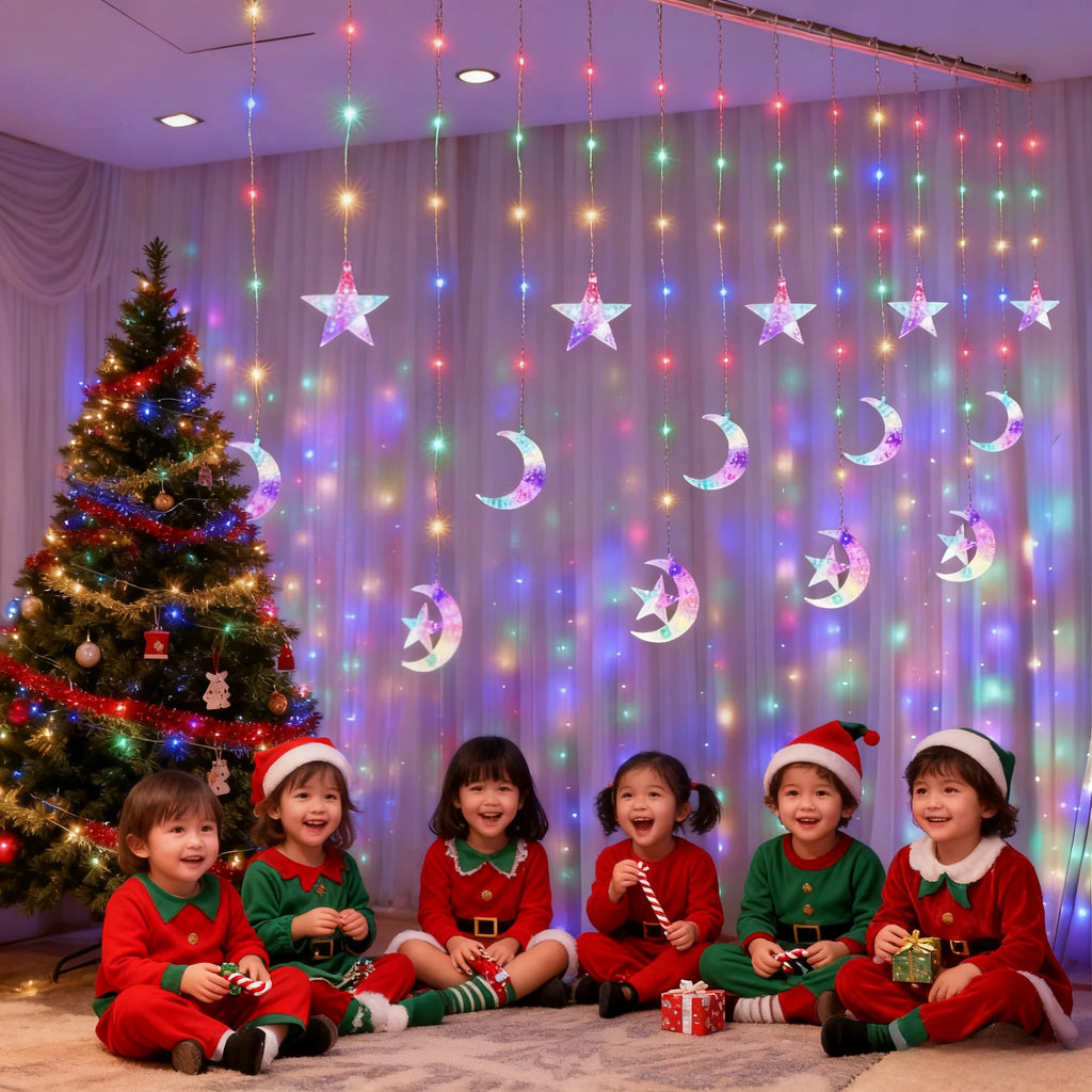 300 LED Curtain String Lights – USB, Remote & 8 Modes | 3×3M