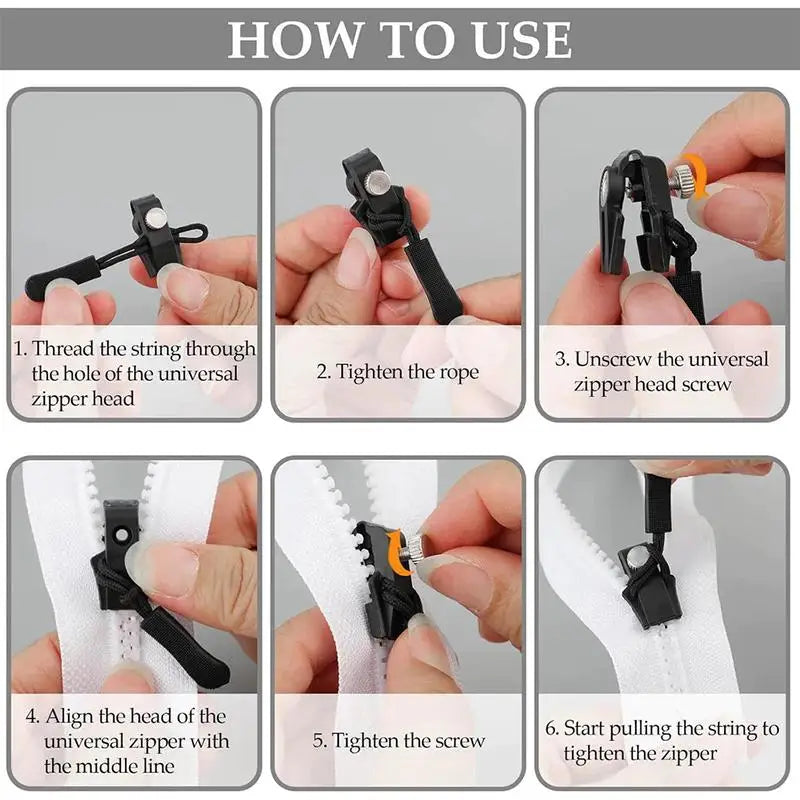 3 Sizes Sewing Zipper Repair Universal Instant Head Replacement Zpaxo