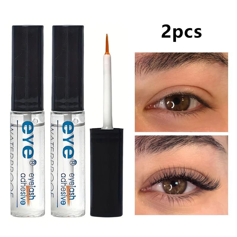 Quick Dry Transparent False Eyelash Glue Strong Adhesion Hypoallergenic Lash Extension Glue Adhesive Lasting Waterproof Makeup Zpaxo 2pcs