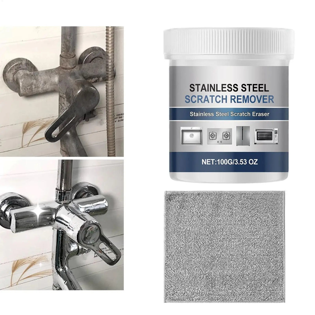100g Stainless Steel Cleaning Paste Pot Pan Dirts Cleaner Oven Polishing Mental Scratch Rust Remover Cookware Cleaning Cream Zpaxo