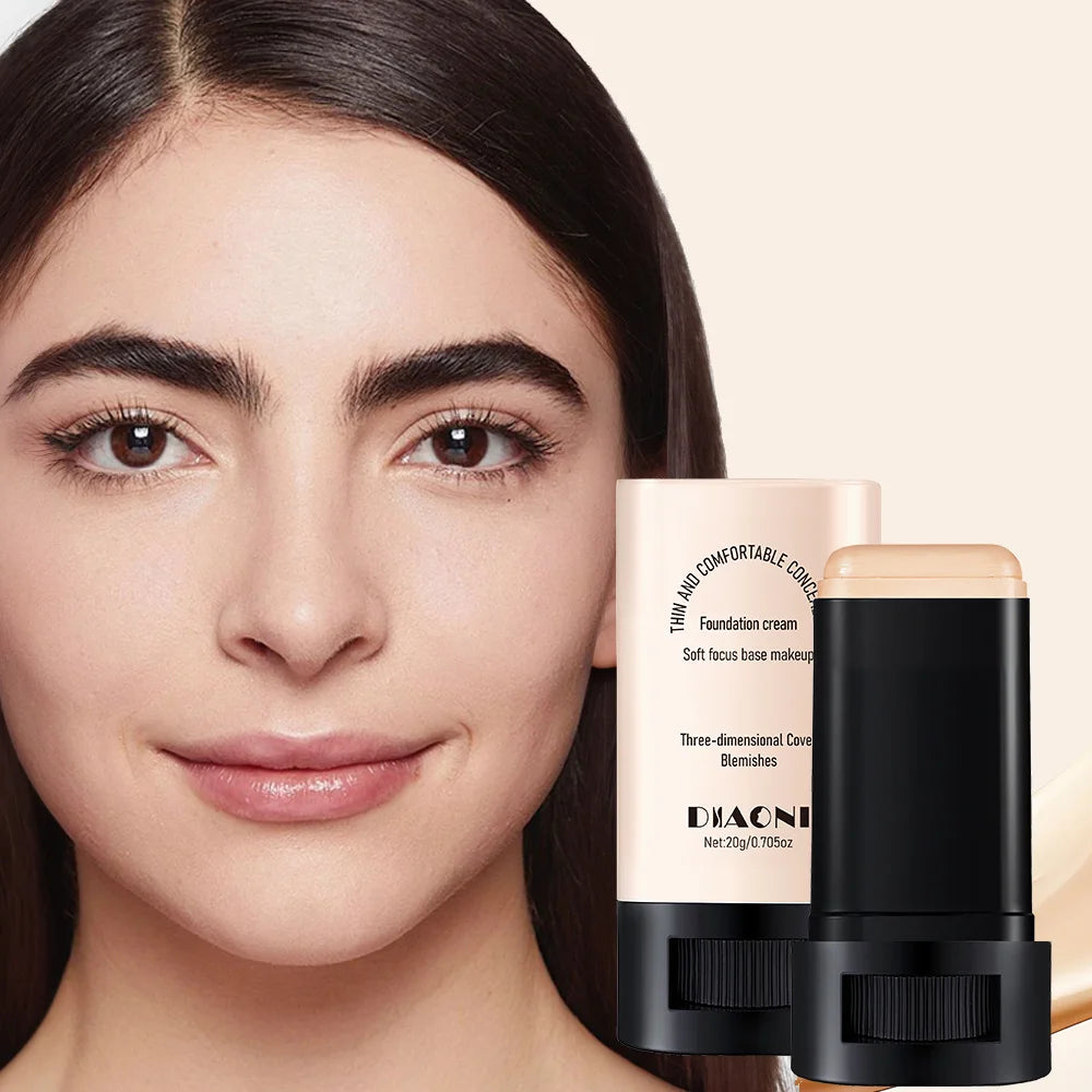 Lazy Foundation Stick, Natural, Hydrated and Refreshing, Light Makeup, Non-drying Concealer Foundation Stick Zpaxo