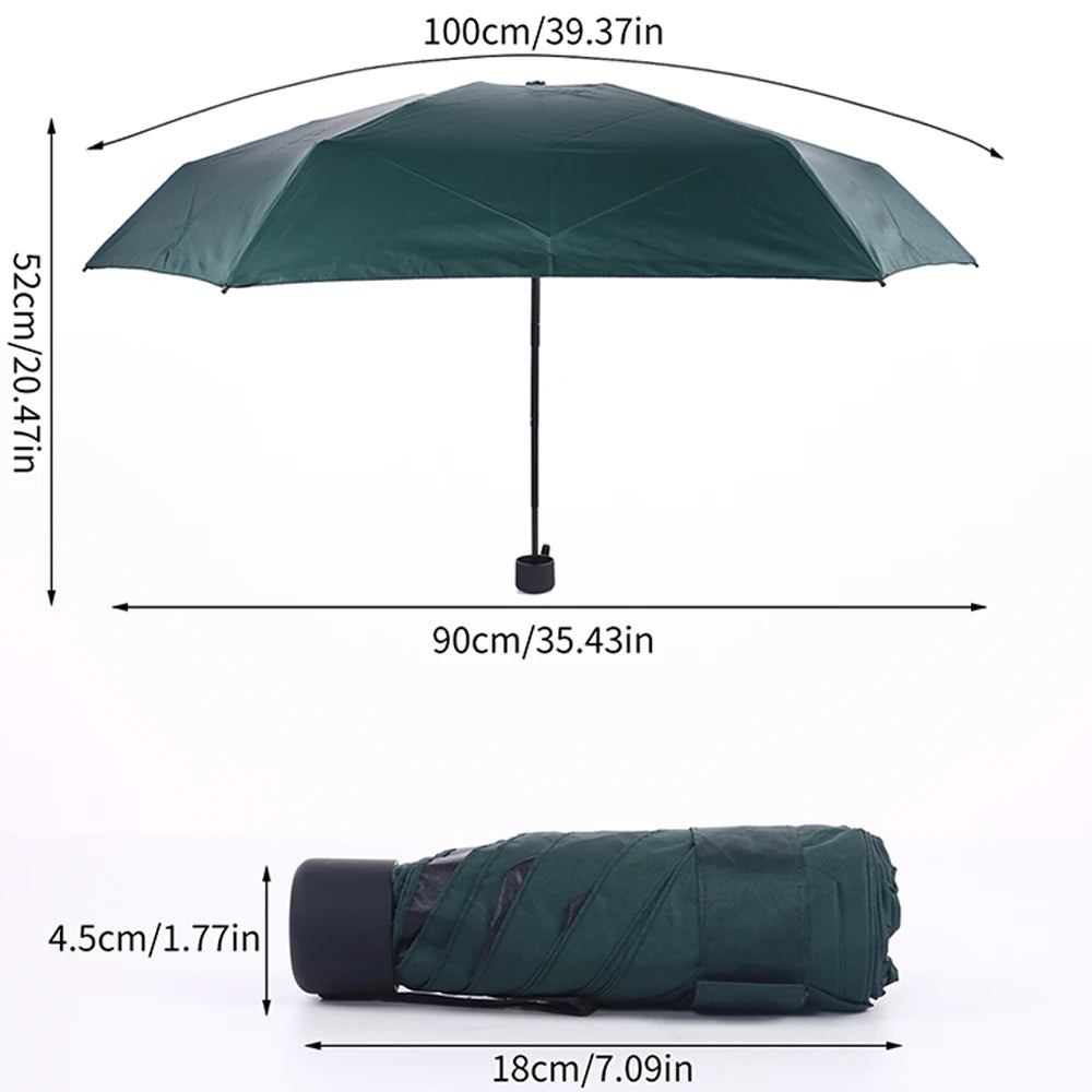Compact Travel Umbrella Ultralight Folding Pocket Umbrella UV Rain Protection for Outdoor Sun&Rain Umbrella Lightweight Zpaxo Green