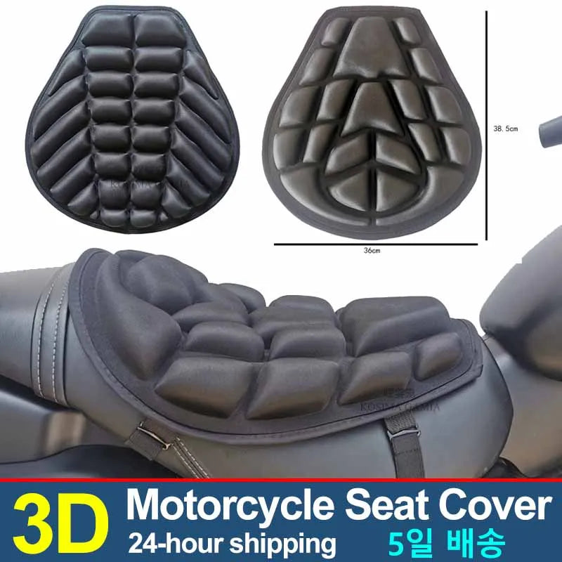 Universal Motorcycle Gel Seat Cover – 3D Air Cushion Saddle Pad