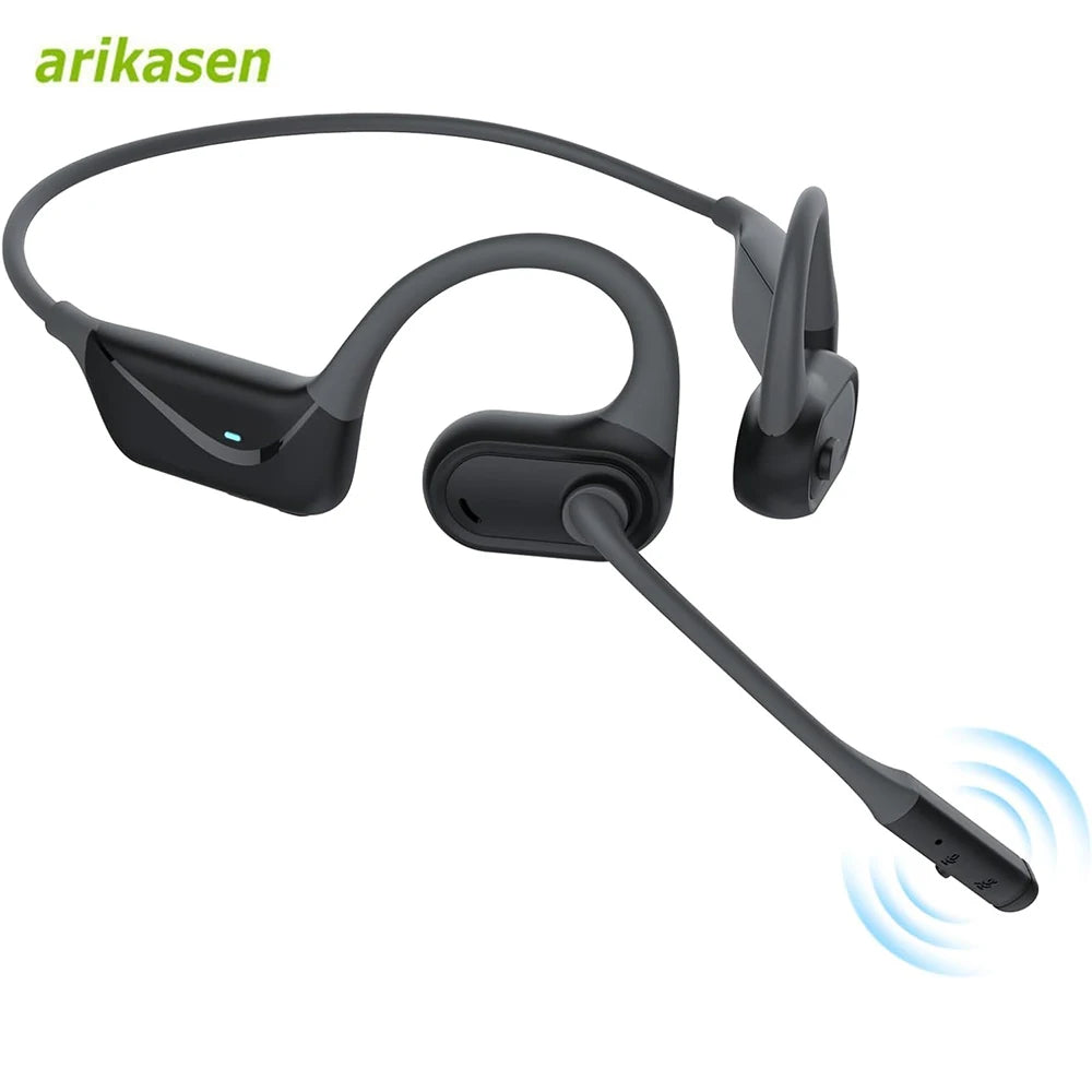 Open Ear Headphones Mic Lightweight Bluetooth 5 4 Headset Microphone