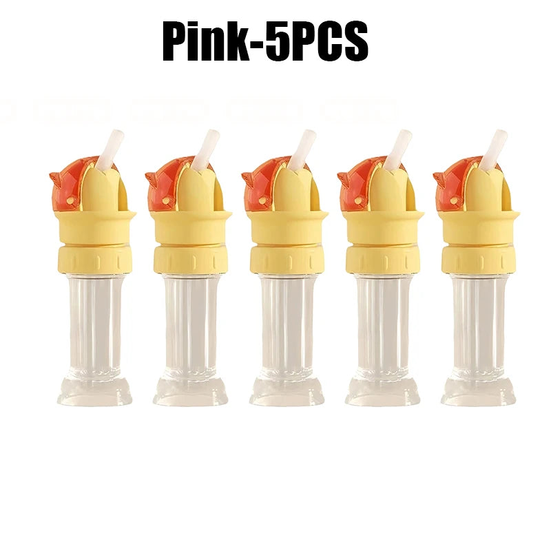 Baby-friendly Universal Straw Lid Includes Converter Water Bottles Zpaxo Pink 5PCS