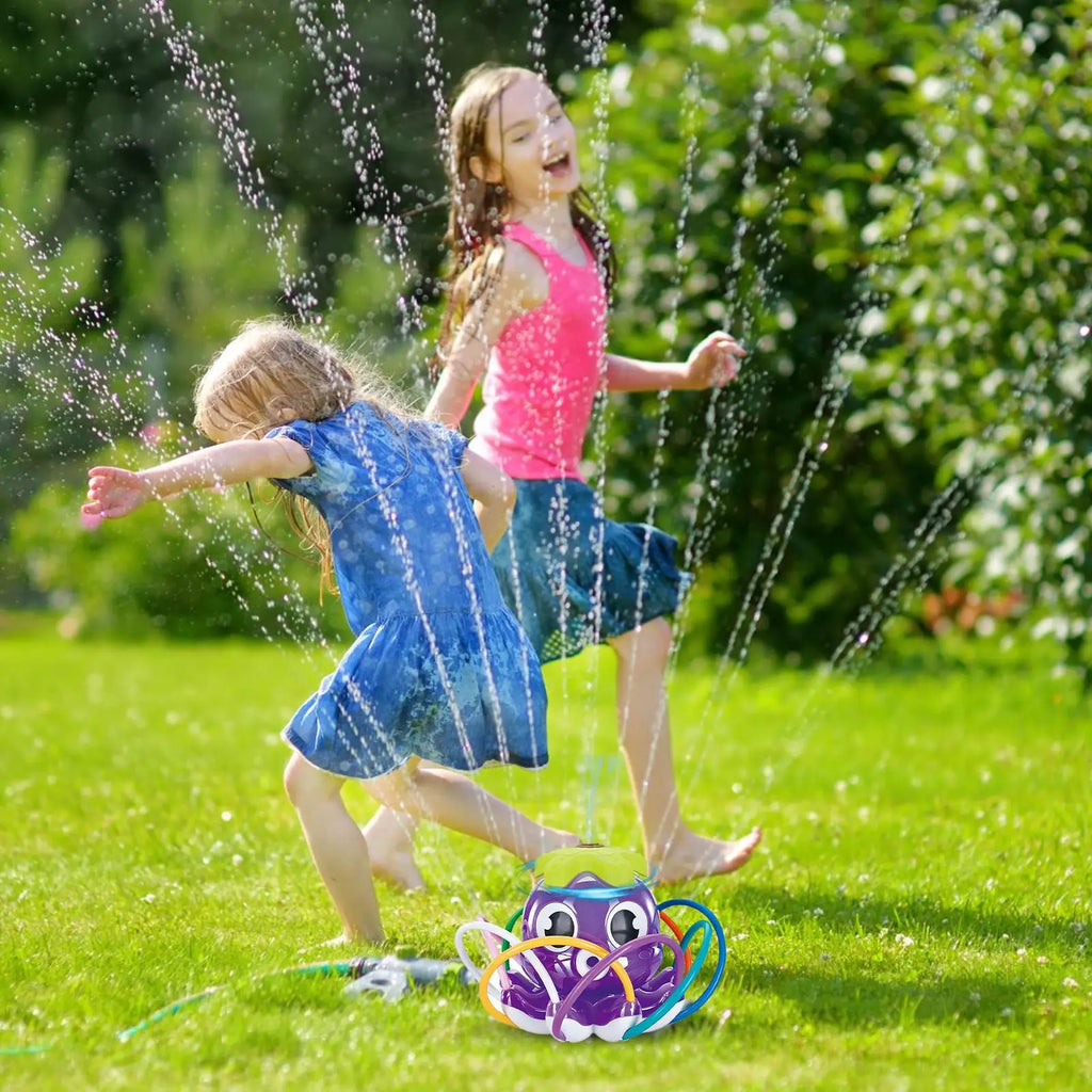 Water Sprinkler For Kids Octopus-Shaped Yard Sprinkler With 8 Swinging Tubes Outdoor Water Sprayer Garden Toy For Ages 3 Boys Zpaxo