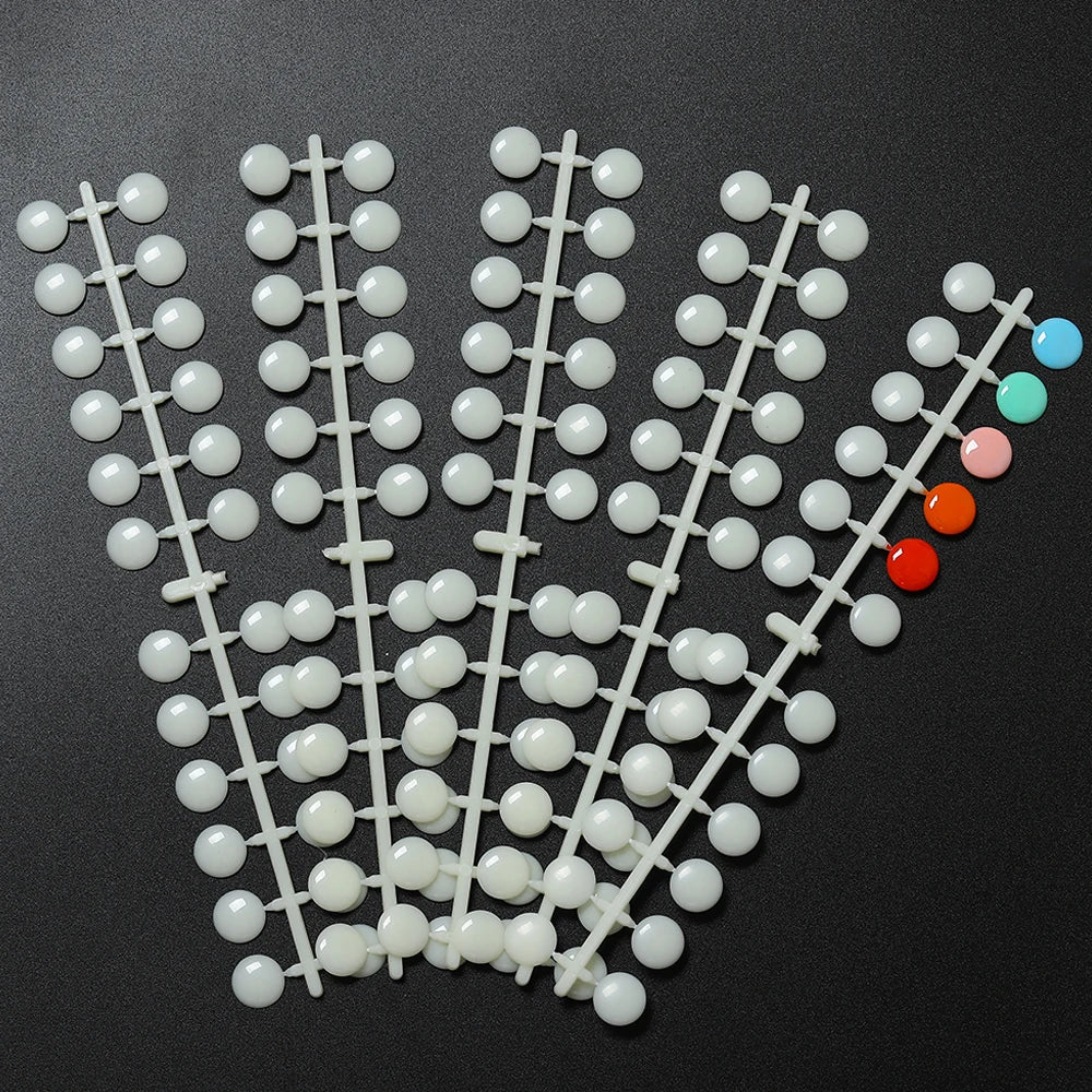 120pcs Nail Polish Display Table With Stickers Polka Dot Color Card Nail Display Board Clear/Nature Color Card Nail Art Tools Zpaxo Natural Color