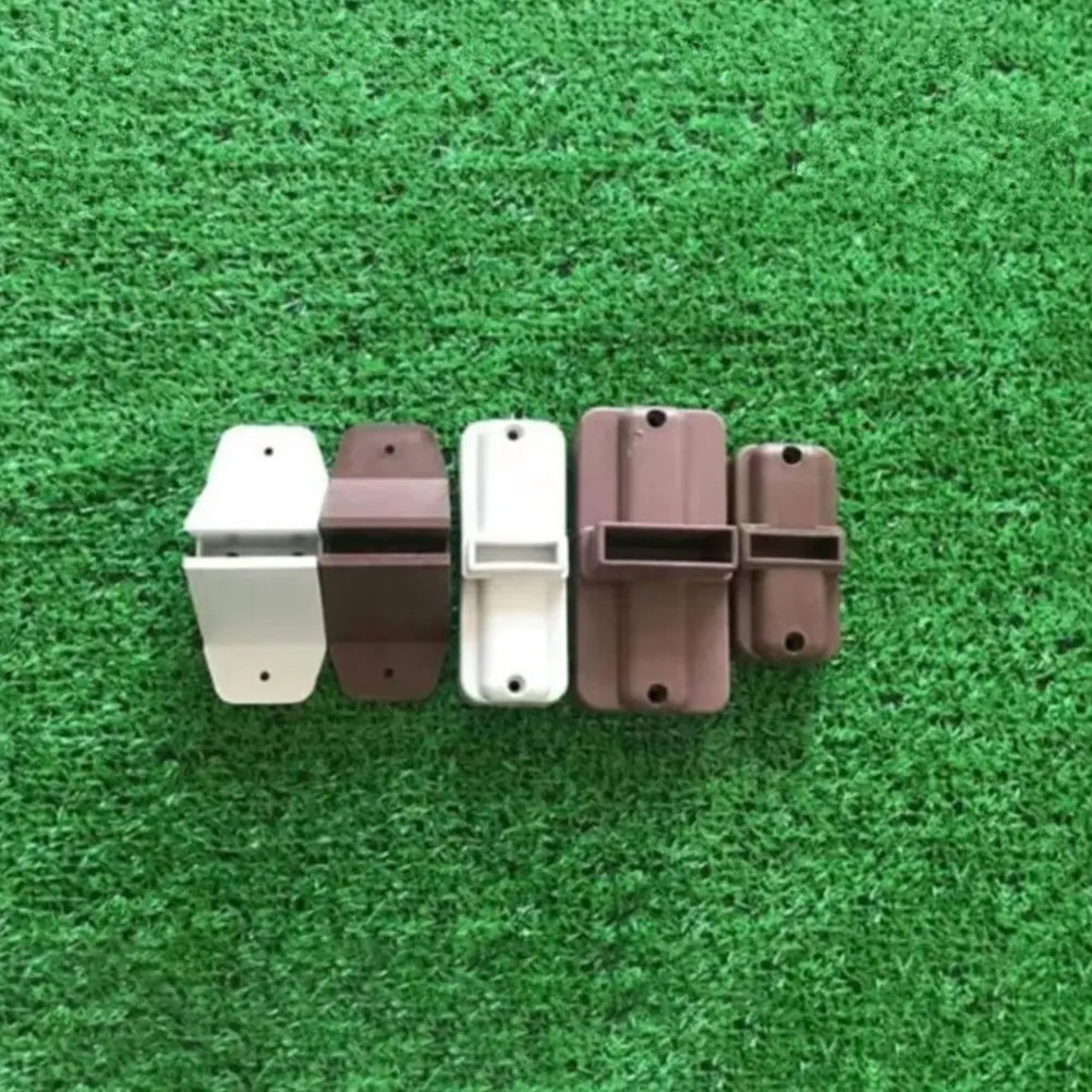 4Pcs Reinforced Plastic Fence Base Garden Fence Stand Support with Dual Side Mounting Holes for Secure Ground Fixation Zpaxo