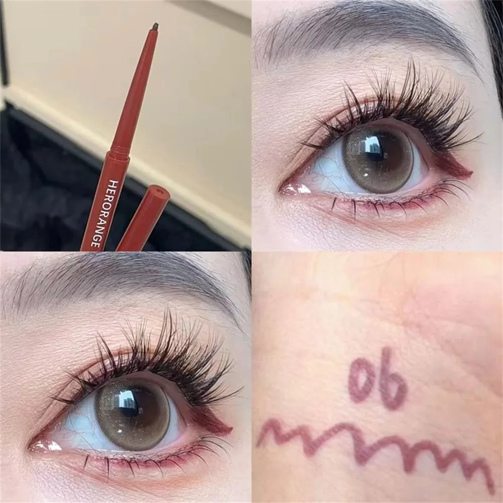 12Colors Ultra Fine Eyerelinr Gel Pen Waterproof Matte Brighten Lying