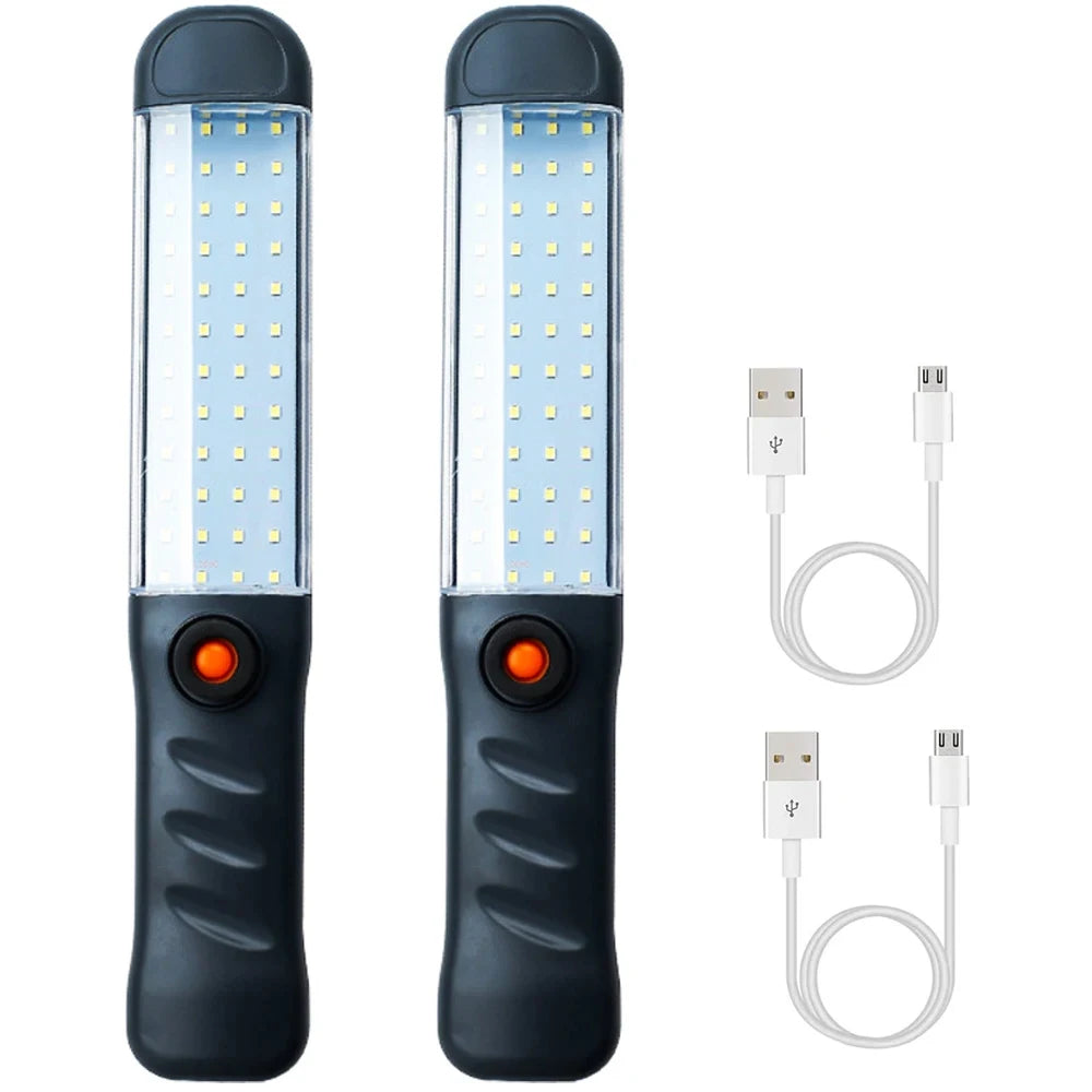 Magnetic LED Work Light – USB Rechargeable COB Flashlight