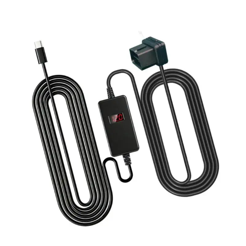 652F OBD Power Supply Cable 12V24V 5V Converters 3 26M Length Plastic Zpaxo