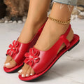 2026 Fish Mouth Open Toe Hollow Out Solid Rhinestone Flower Zpaxo Red 38