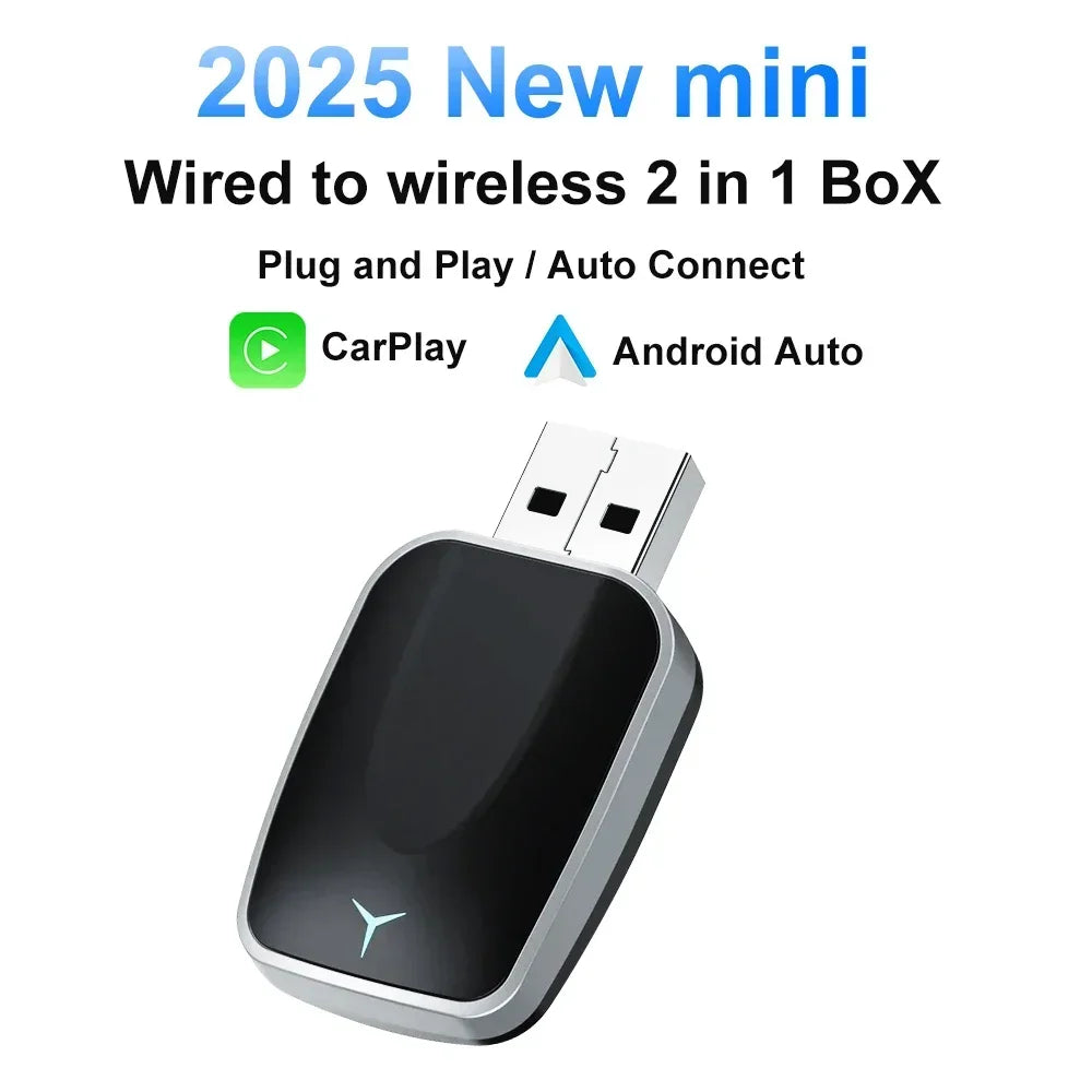2026 Carplay Android Auto Wireless Adapter Wired Plug Play Fast Zpaxo