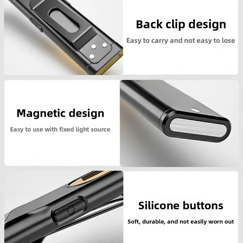 ESMARTER 800LM Rechargeable Magnetic Mini LED Keychain Flashlight