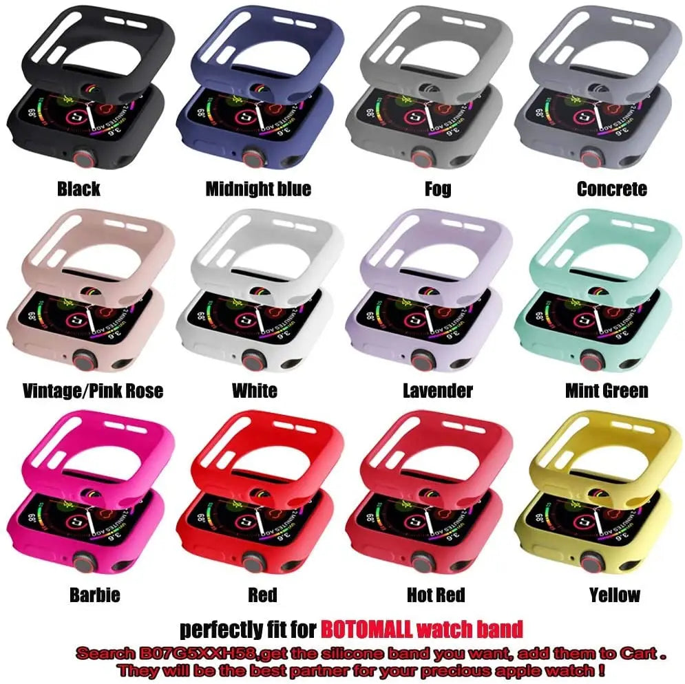 Silicone Case For Apple Watch 9 8 7 6 5 4 se 45mm 41mm 44mm 40mm 42mm 38mm Protection Shell Cover for iWatch Series Ultra 2 49mm Zpaxo