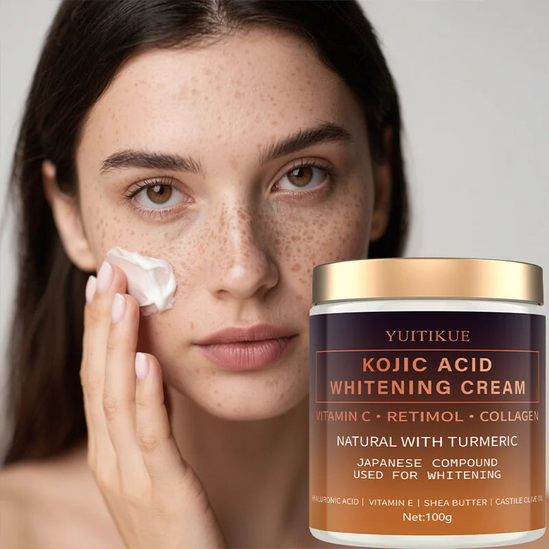 Kojic Acid Whitening Cream 100g | Vitamin C, Turmeric & Hyaluronic Skin Brightening Cream Zpaxo