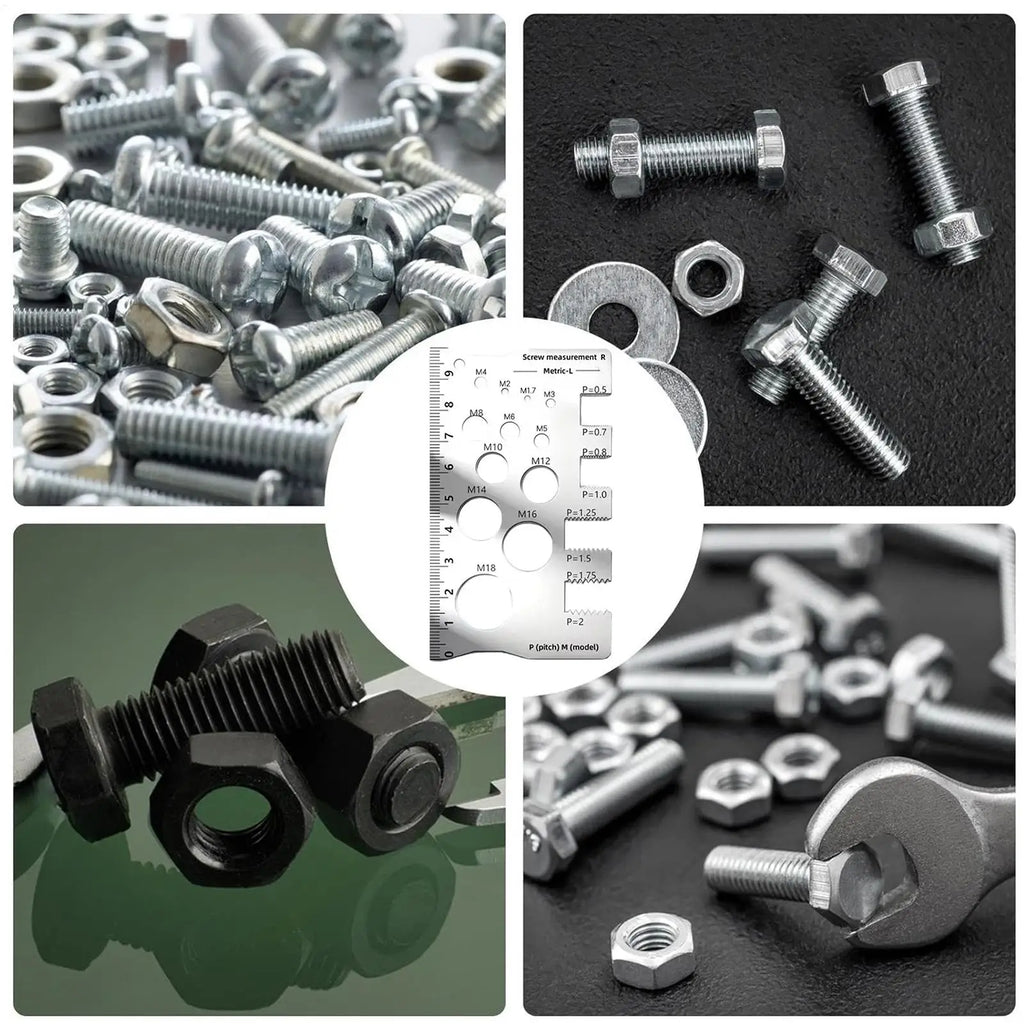 Screw Thread Pitch Gauge Ruler Measuring Tool Bolt Nut Metric