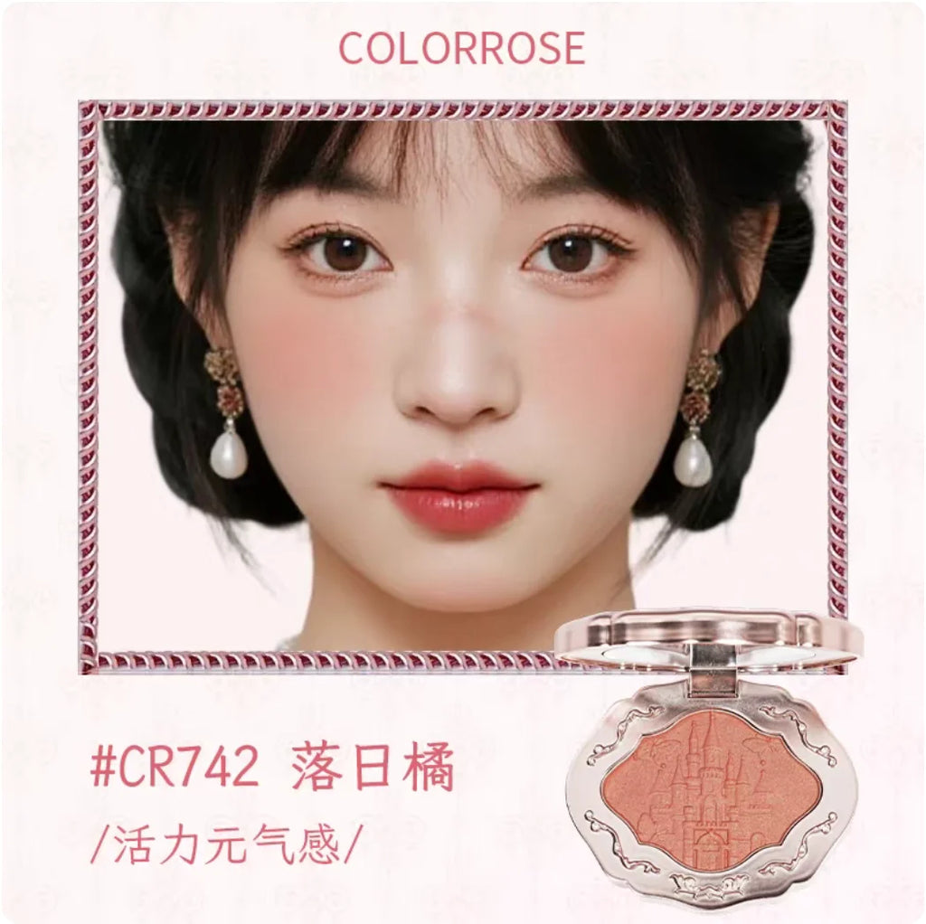 COLORROSE VIRBANT BLUSH Satin Finish Monochrome Pearlescent Makeup Zpaxo CR742