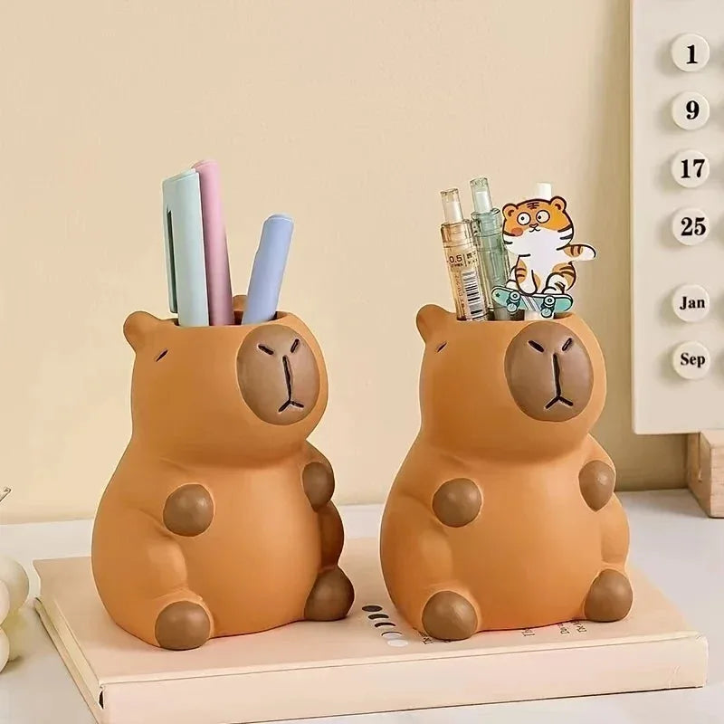 Adorable Capybara Pencil Holder Makeup Brush Organizer Perfect Choice