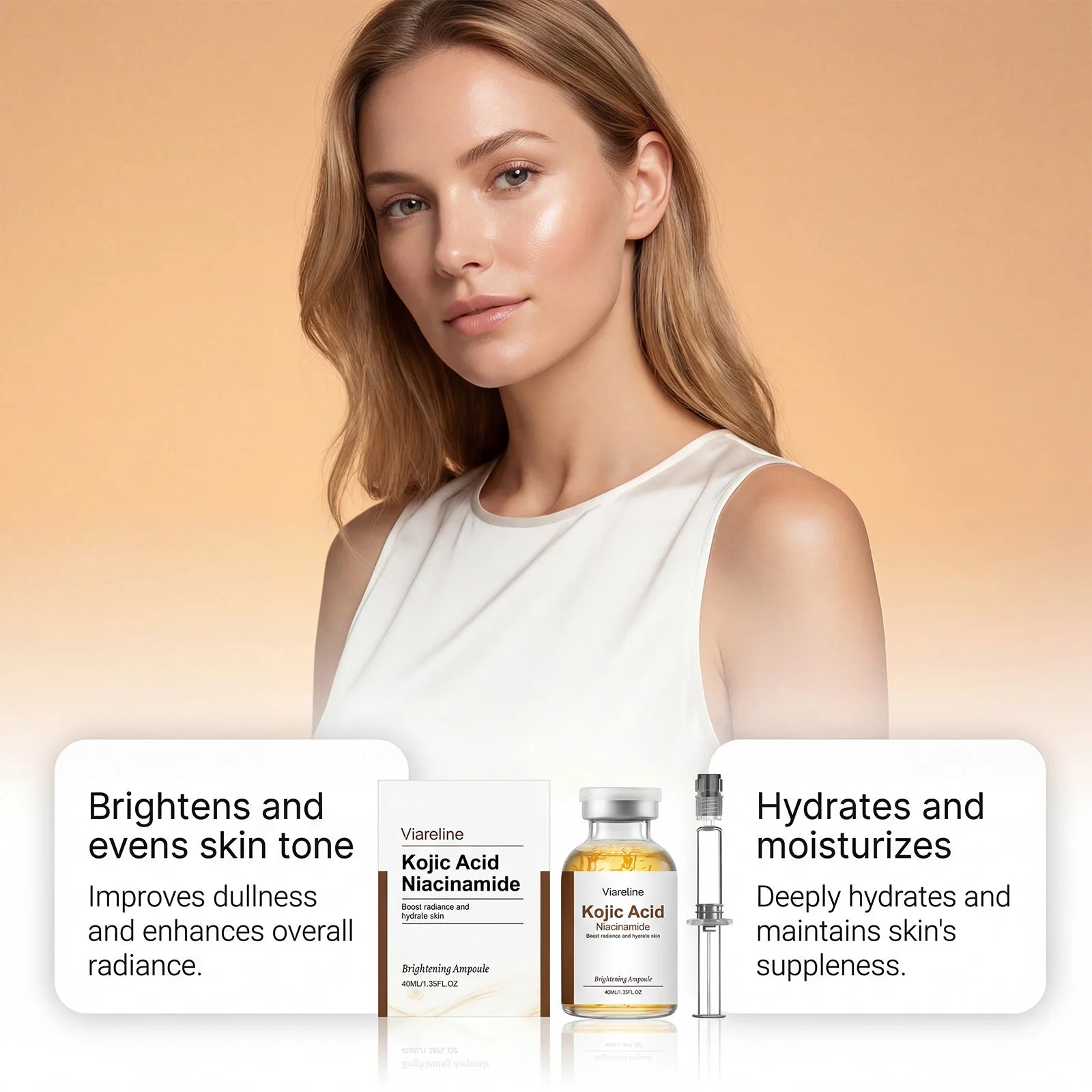 VIARELINE Niacinamide & Kojic Acid Brightening Face Serum Brightening Face Serum Zpaxo
