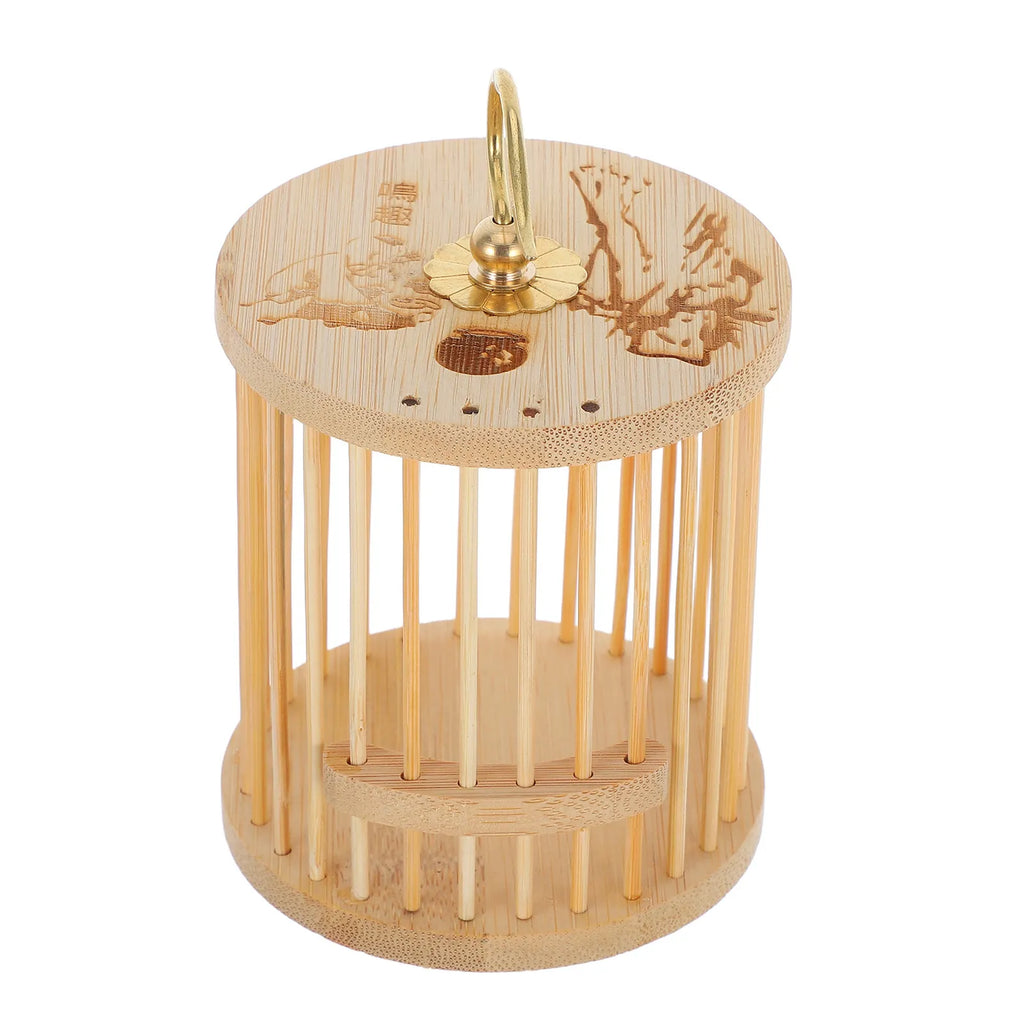 Wooden Cricket Cage Wild Breeding Portable Feeder Grasshopper Habitat
