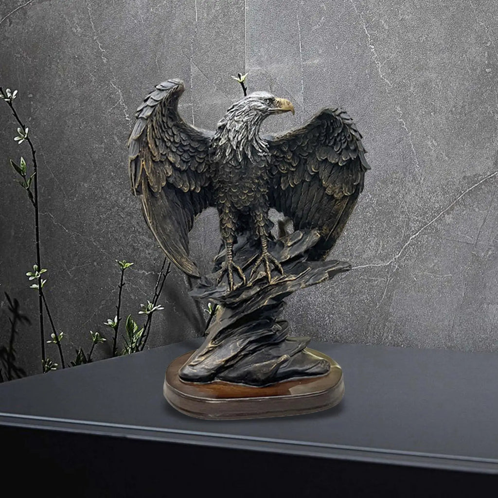 Polyresin Eagle Statue – Decorative Animal Sculpture Figurine Decorative Figurine Zpaxo