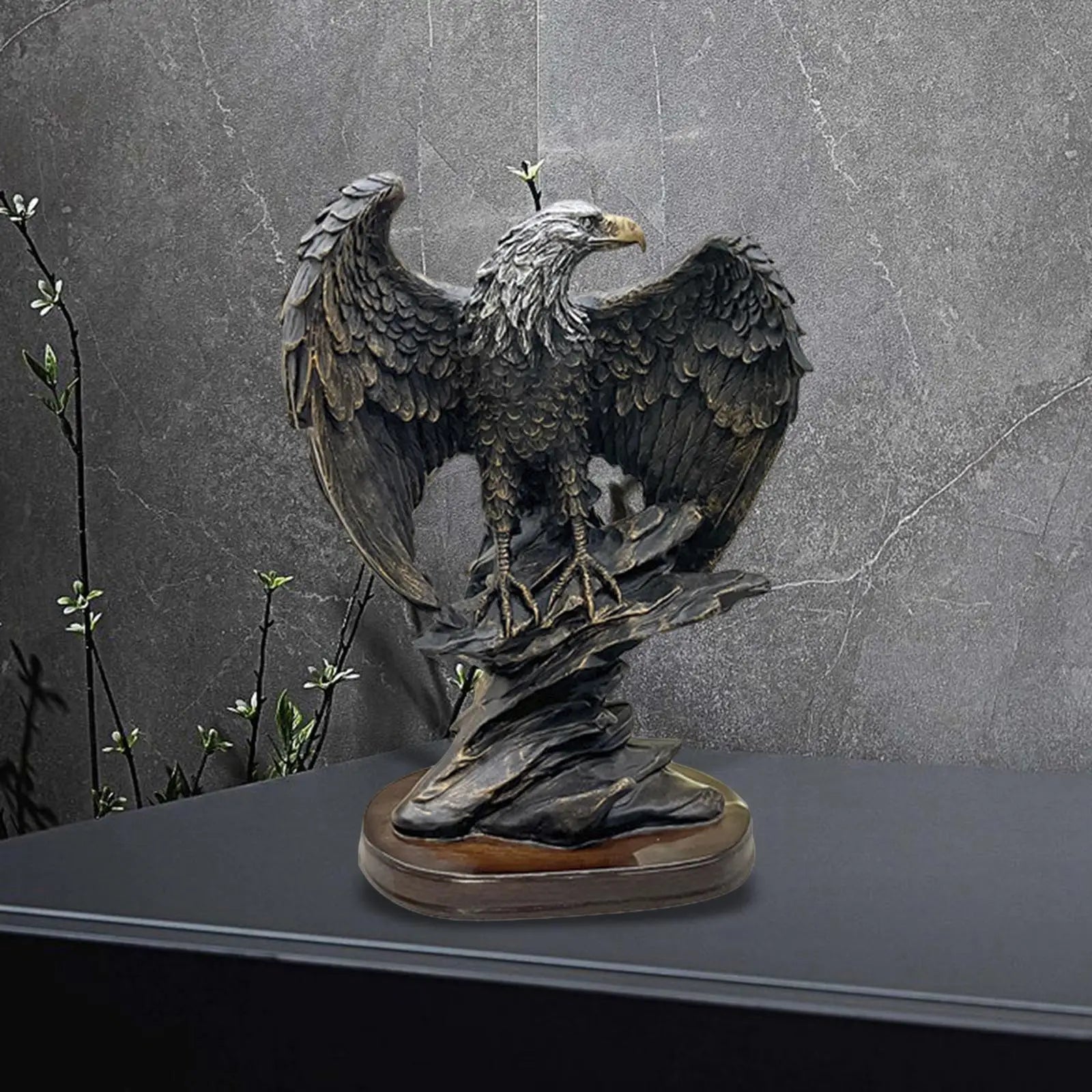 Polyresin Eagle Statue – Decorative Animal Sculpture Figurine Decorative Figurine Zpaxo
