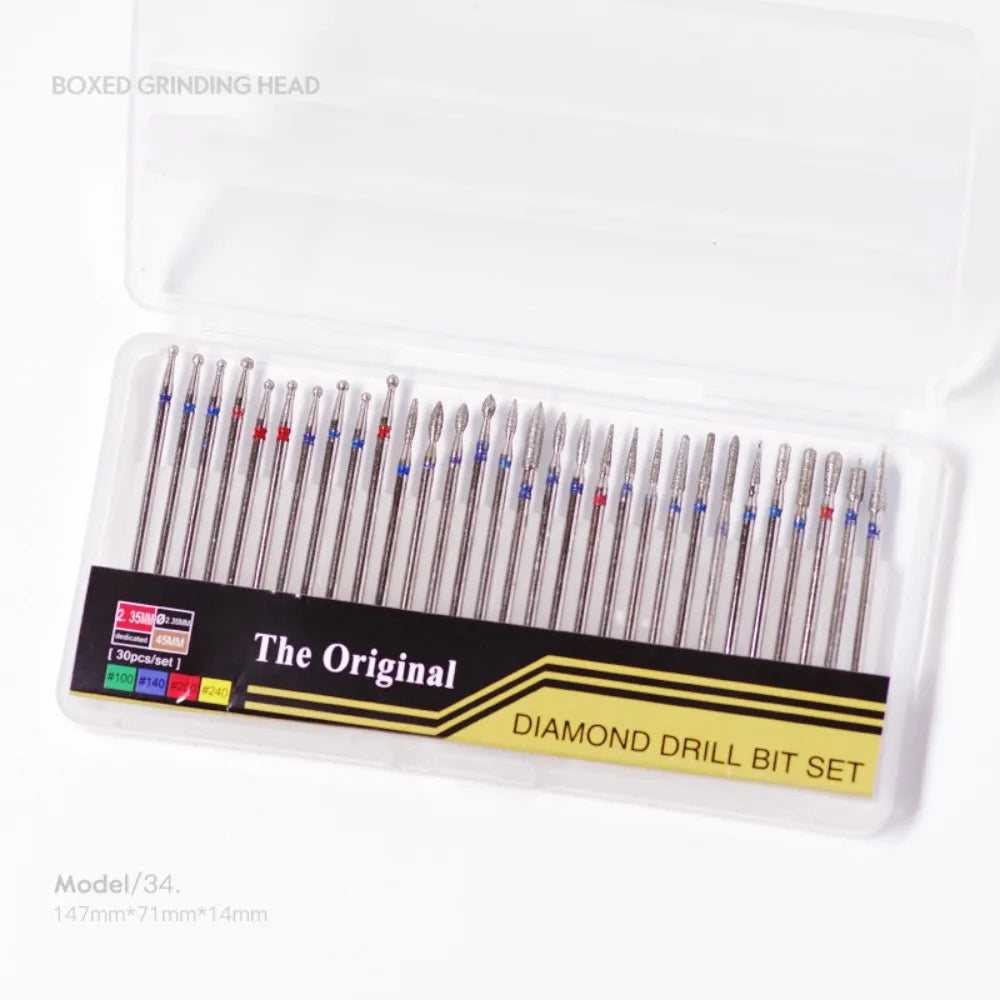 Durable Diamond Nail Drill Bits Cuticle Removal Cone Shape Buffing Zpaxo B