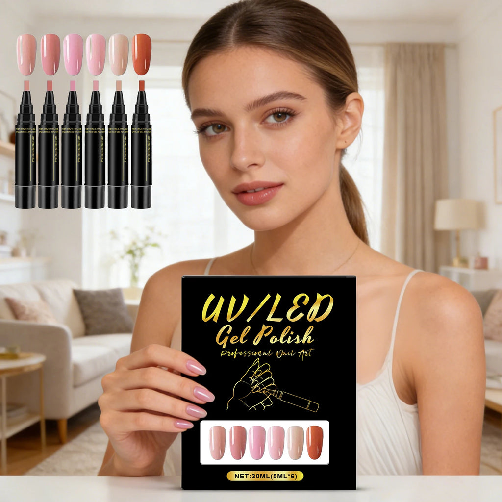 6-Color Nail Art Pens Set – Quick Dry, Waterproof & High Pigment Nail Art Pen Set Zpaxo