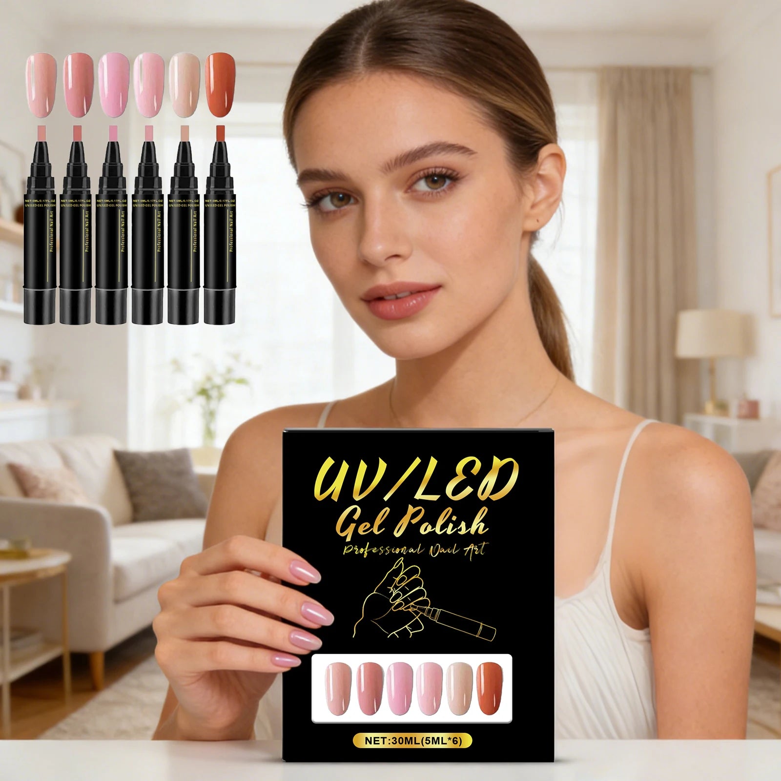 6-Color Nail Art Pens Set – Quick Dry, Waterproof & High Pigment Nail Art Pen Set Zpaxo