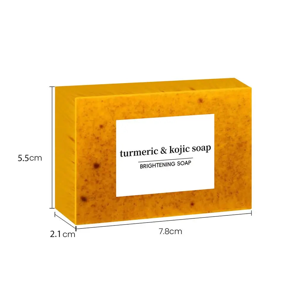 Turmeric Kojic Acid Soap – Lemon, Goat's Milk & Dark Spot Fade Brightening Bar Soap Zpaxo 1pcs