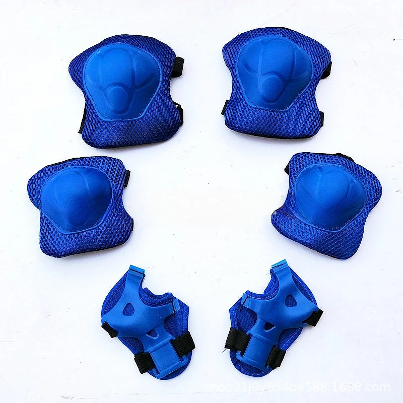 Children's Thickened Knee Protection Roller Skating Helmet Protector Skateboard Balance Car Roller Skateboard Protector Set Zpaxo