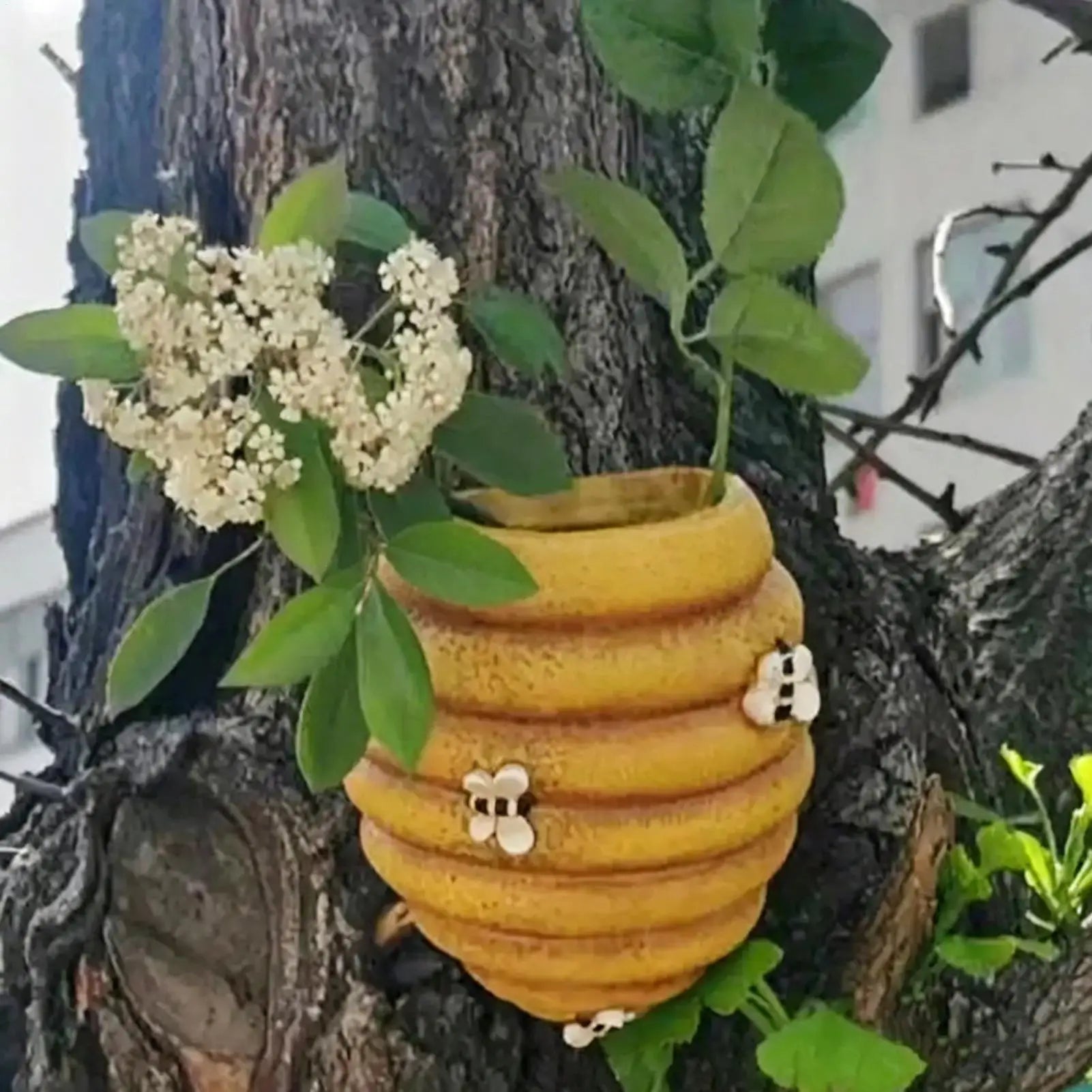 Wall Planter Beehive Geometric Design Vase Mounted Plant Holder