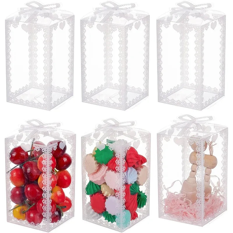 Clear PVC Plastic Candy Favor Box Transparent Container Wedding