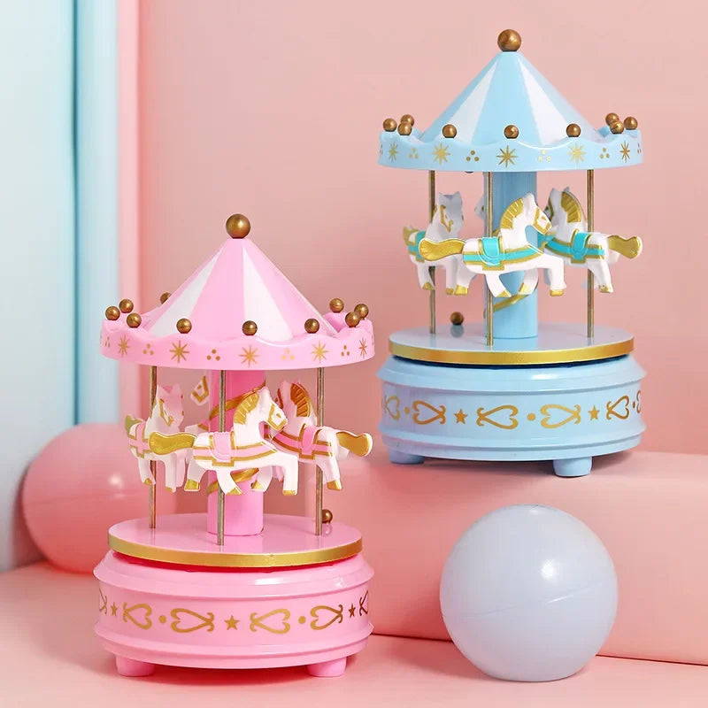 Carousel Music Box Children's Creative Toys Cake Baking Decoration