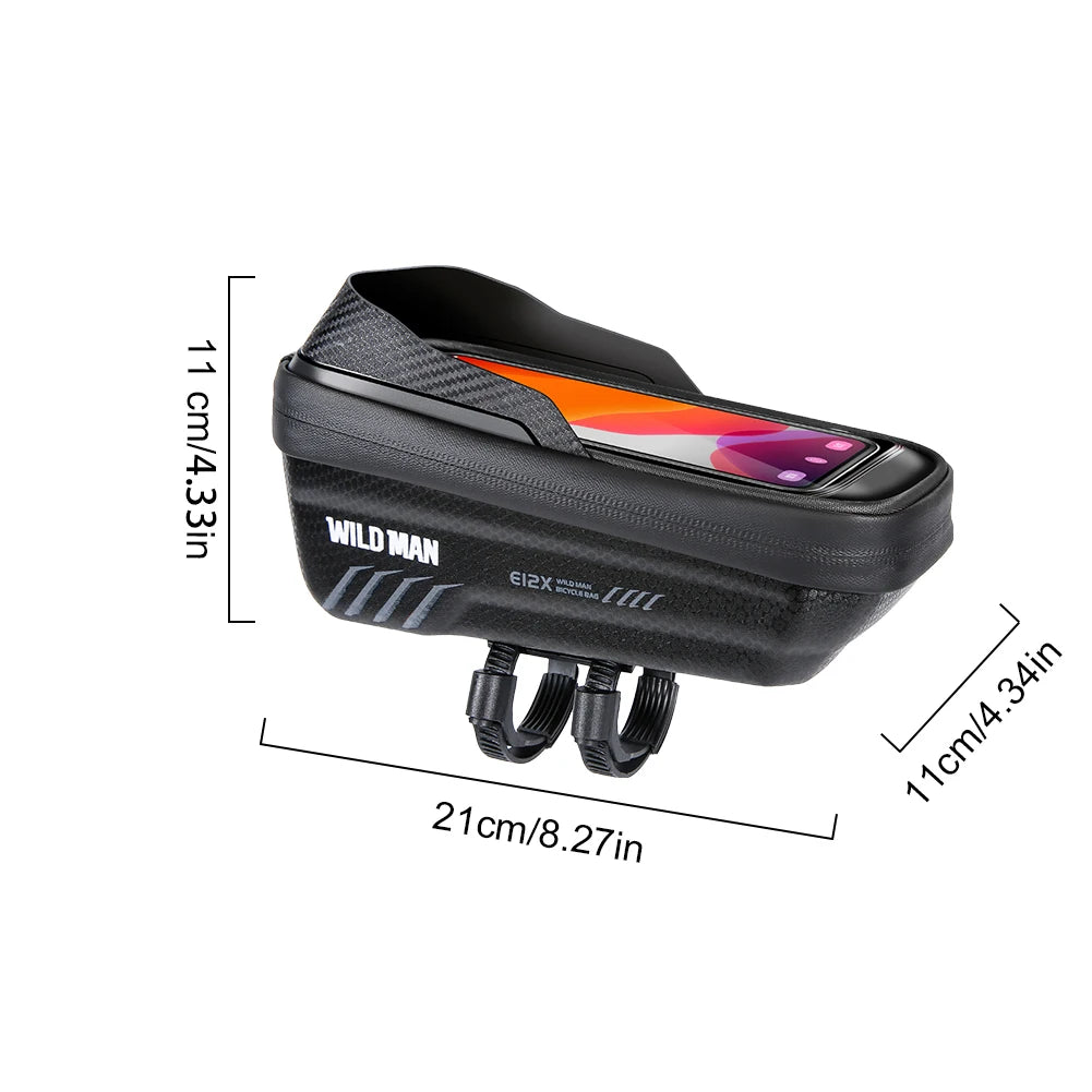 Bike Phone Handlebar Bag Support Touch Screen Bicycle Front Frame