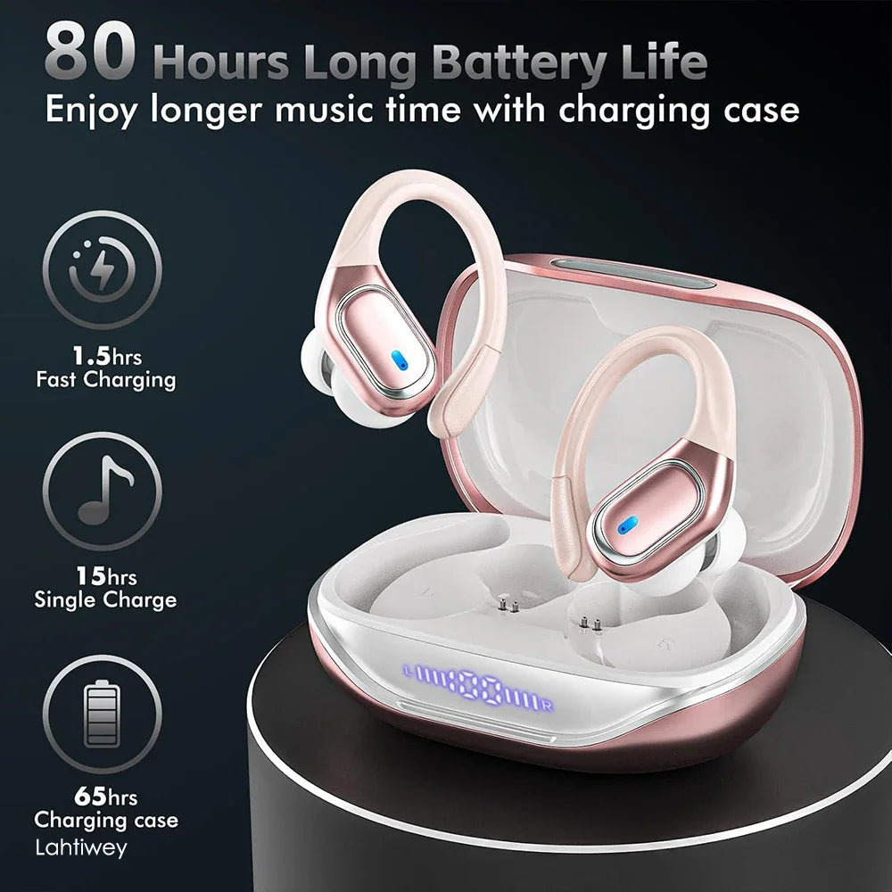 Wireless Bluetooth Earphones Sports Dual MIC AI Noise Cancellation