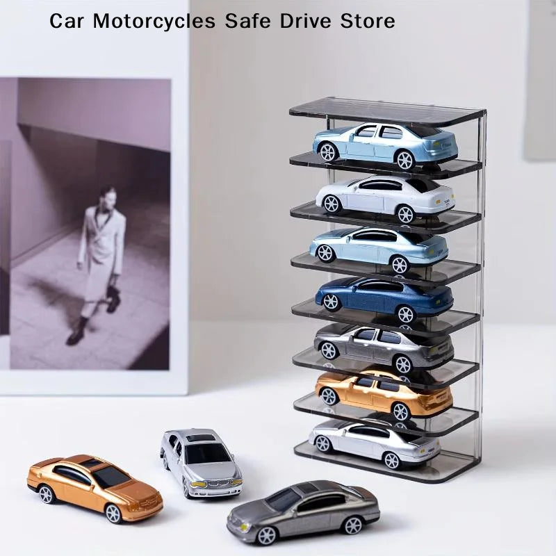 Acrylic Toy Car Display Case Multi-layered Show Box Home Wall Mounted
