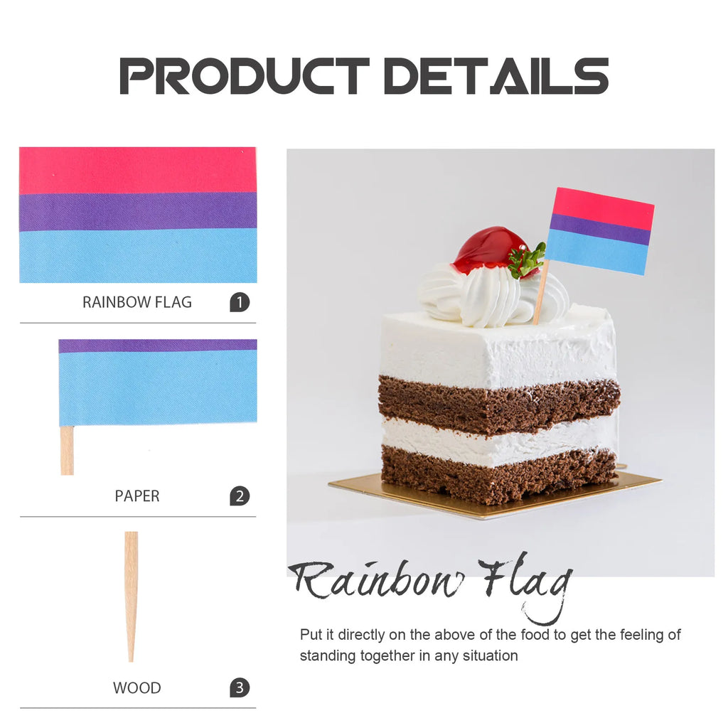Flag Picks Food Toothpicks Decorative Fruit Dessert Toppers Bars