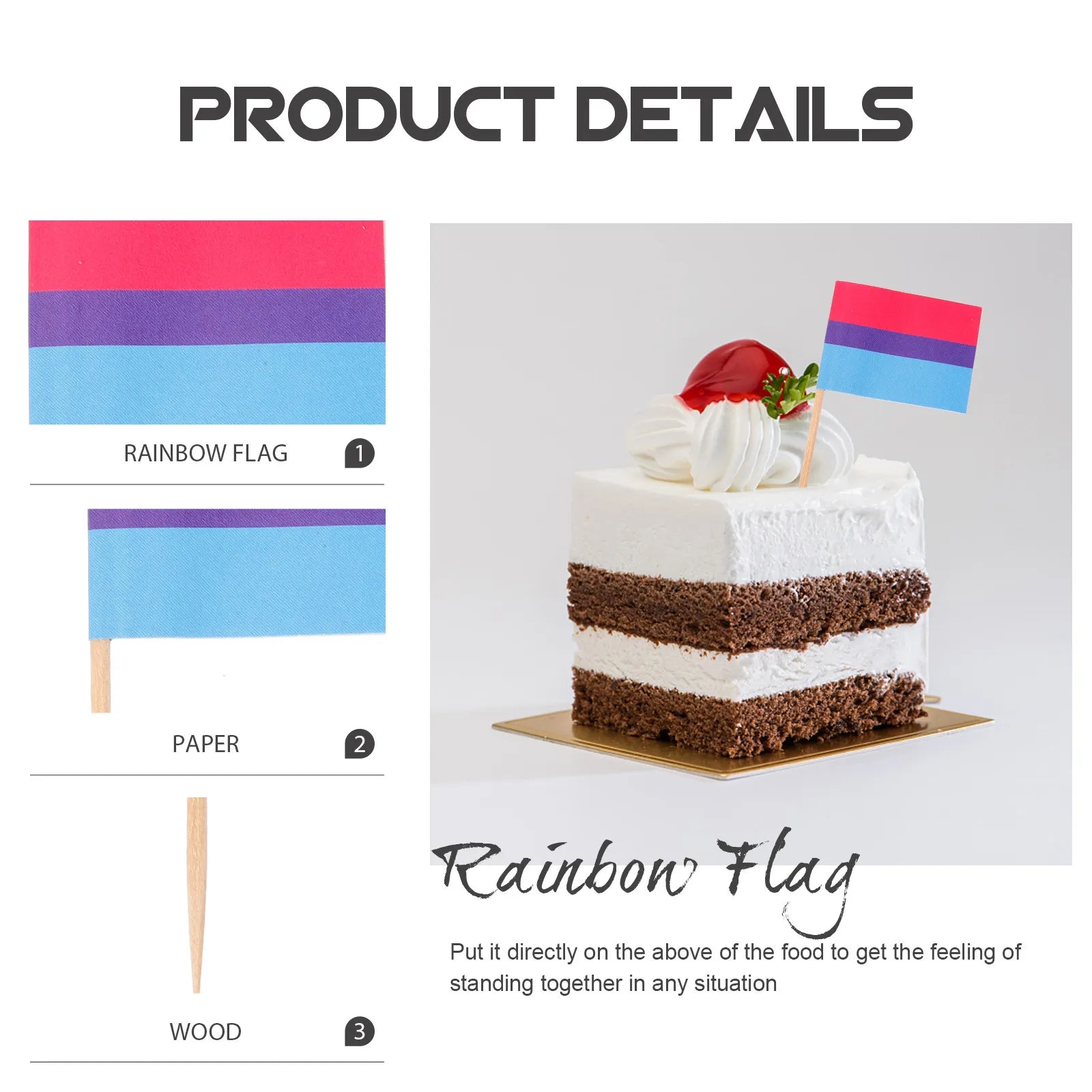 Flag Picks Food Toothpicks Decorative Fruit Dessert Toppers Bars