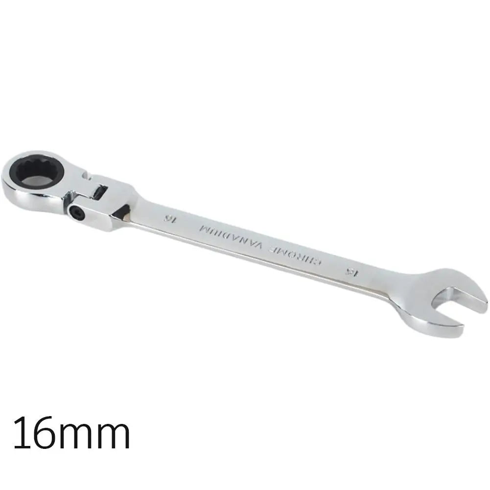 8-18MM Flexible Head Ratchet Wrench | 72-Tooth Vanadium Steel Ratchet Wrench Zpaxo 16MM