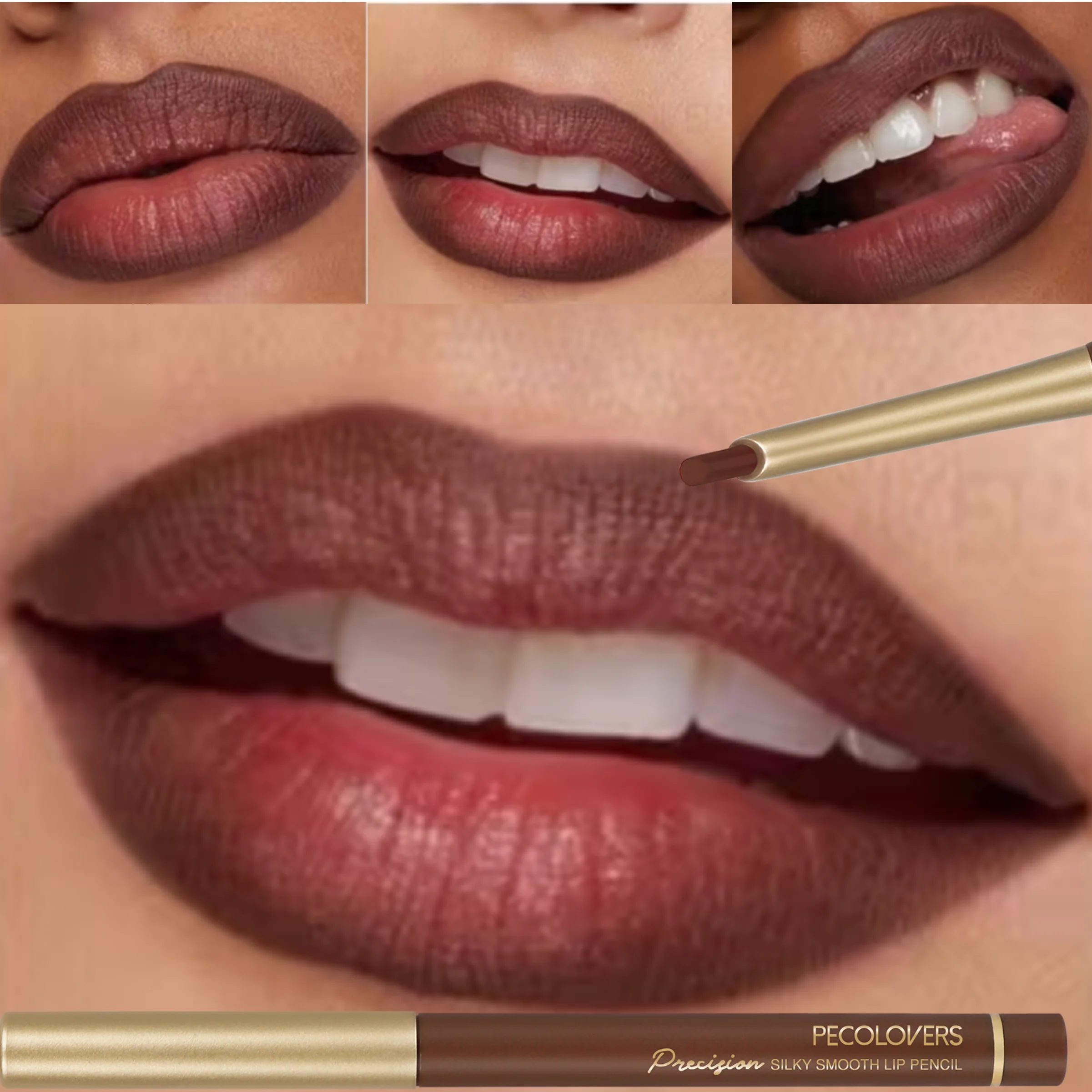 Matte Lipstick Lip Liner Pen Nude Long-lasting Waterproof Smooth