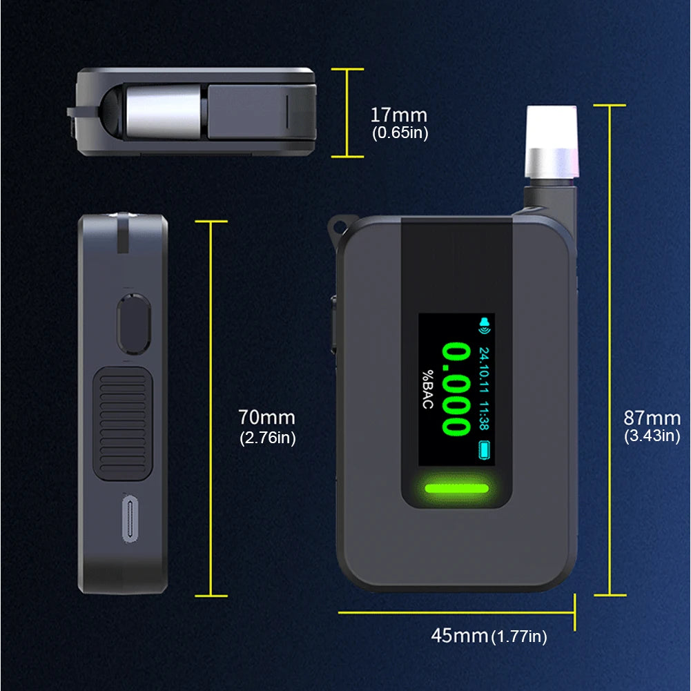 Electrochemical Alcohol Tester Blowing Drunk Driving Professional