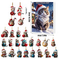 2D Cute Cat Advent Calendar 24 Days Christmas Countdown Acrylic