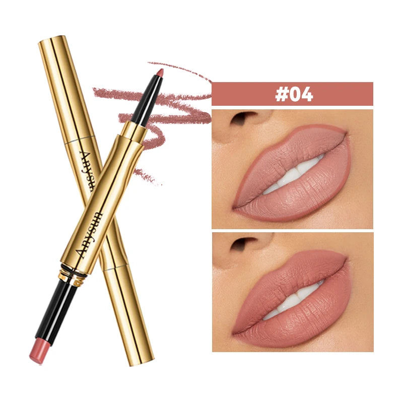 2-in-1 Double Headed Matte Lip Gloss Waterproof Smooth Apply Long Zpaxo AY8017-04