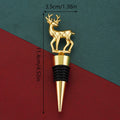 Christmas Deer Wine Bottle Stopper Golden Reindeer Wine Stopper for Party Wedding Xmas Wine Gift Bar Accessories Zpaxo J250112