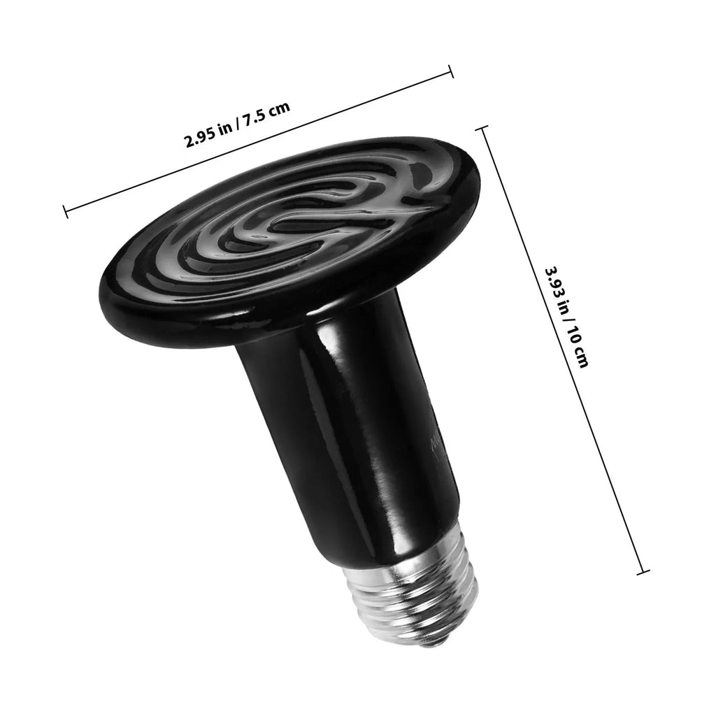 Reptile Heating Lamp Ceramic Bulb Heat Light Emitter Amphibians Birds