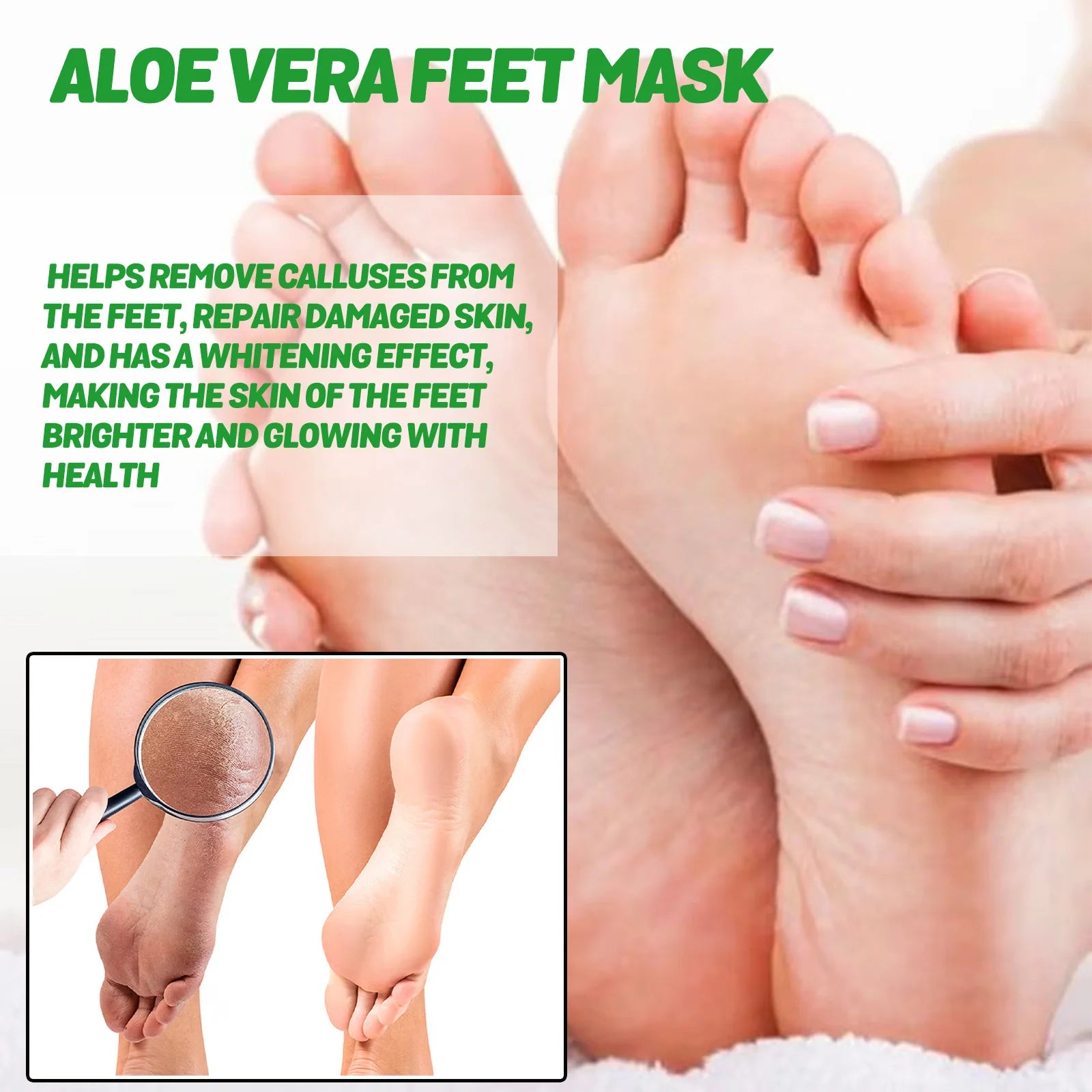 EELHOE Aloe Vera Foot Mask – Exfoliating Peel Sock for Smooth Feet Exfoliating Foot Mask Zpaxo