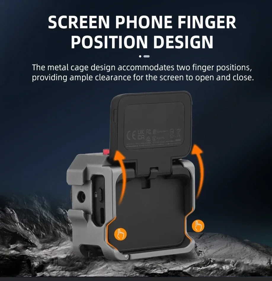 Insta360 GO 3/GO 3S Aluminum Cage Frame with Cold Shoe Mount Camera Cage Frame Zpaxo